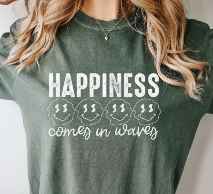 Happiness Comes in Waves Tee